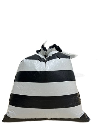 Пакеты для мусора с завязками 35 литров, 20 шт. ПСД, 35 мкм, полосатые, ZebrOK - Вид 3